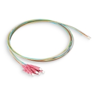 LC/APC Simplex OM4 Multimode Hytrel 0.9mm 6 Color Semi Tight Buffered Pigtail