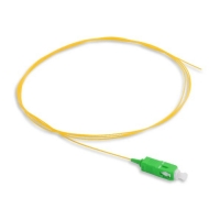 SC/APC Simplex G657A2 Single Mode Hytrel 0.9mm Yellow Loose Buffered Pigtail