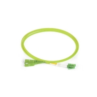 SC/PC-LC/PC Duplex A-B OM5 Multimode OFNP 1.2mm Lime Loose Buffered Patchcord