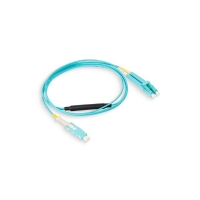 SN/PC-LC/PC Duplex A-B OM4 Multimode OFNP 1.6mm Aqua Tight Buffered Patchcord