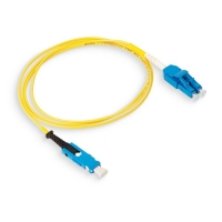 SN/PC-LC/PC Duplex LC Uniboot A-B G657A1 Single Mode OFNP 1.6mm Yellow Tight Buffered Patchcord